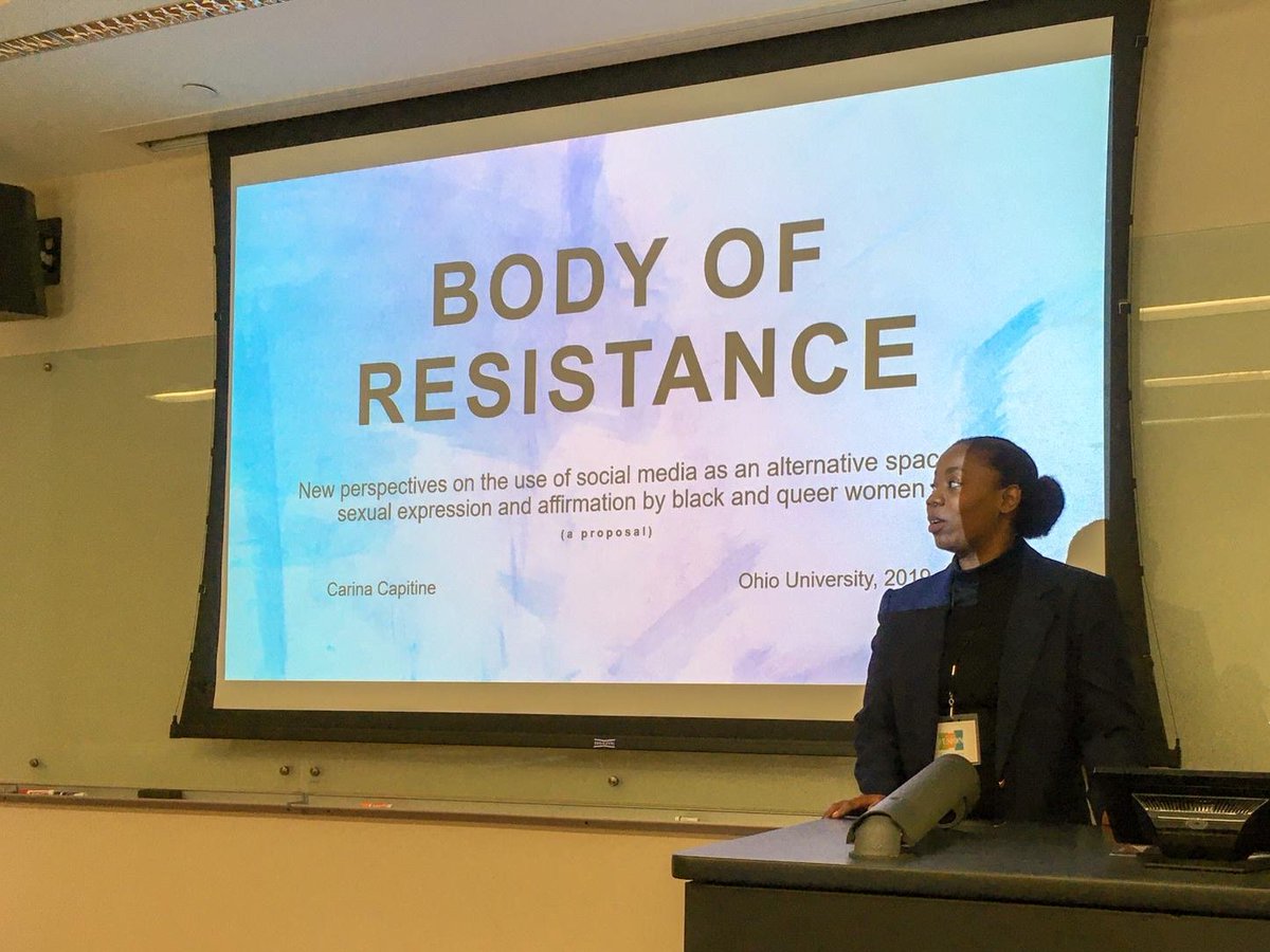 Quick thread about my capstone project, a documentary entitled  #BodyOfResistance, starring  @Craziebutiful (she) &  @win95_solstice (they/she), that looks at black and queer women's sexual expression and affirmation online  #OUVirtualExpo  @bobcatsdiscover  @oucommdev  @ou_mdia