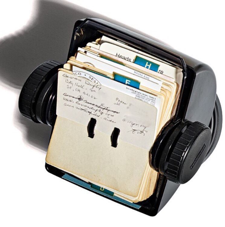 This Rolodex belonged to LGBTQ+ rights activists, Phyllis Lyon and Del Martin. They were devoted to each other and to making the world safe for people who are different. The Rolodex captures their wide network of influence and friends.Lyon passed away today at age 95.