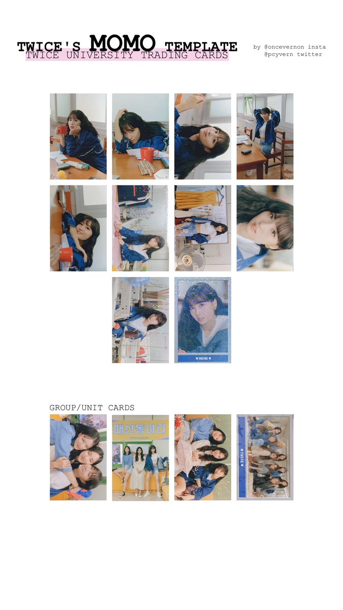 twice university fashion club trading card templates!!! all members as usual are on my google drive at  http://bit.ly/oncevernon  !!!