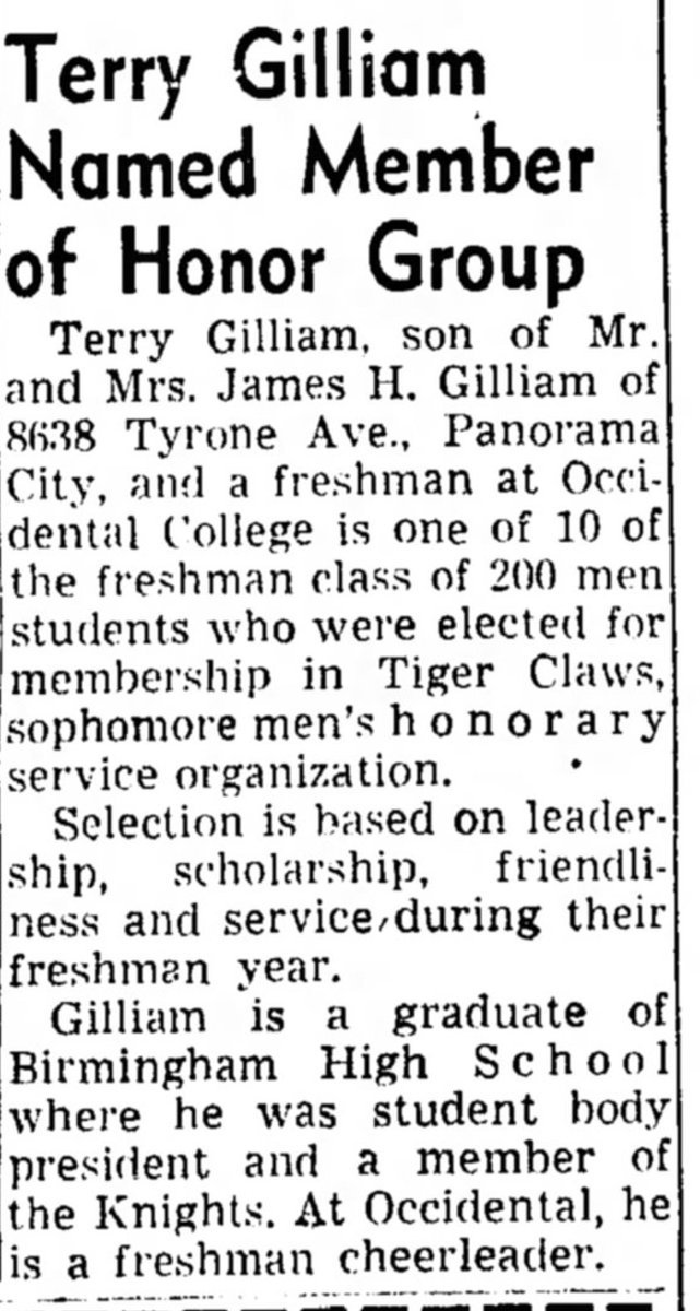JonTrevithick's tweet photo. Terry Gilliam news for 1959
#aTiger !!!! https://t.co/uiLHT6OVVy