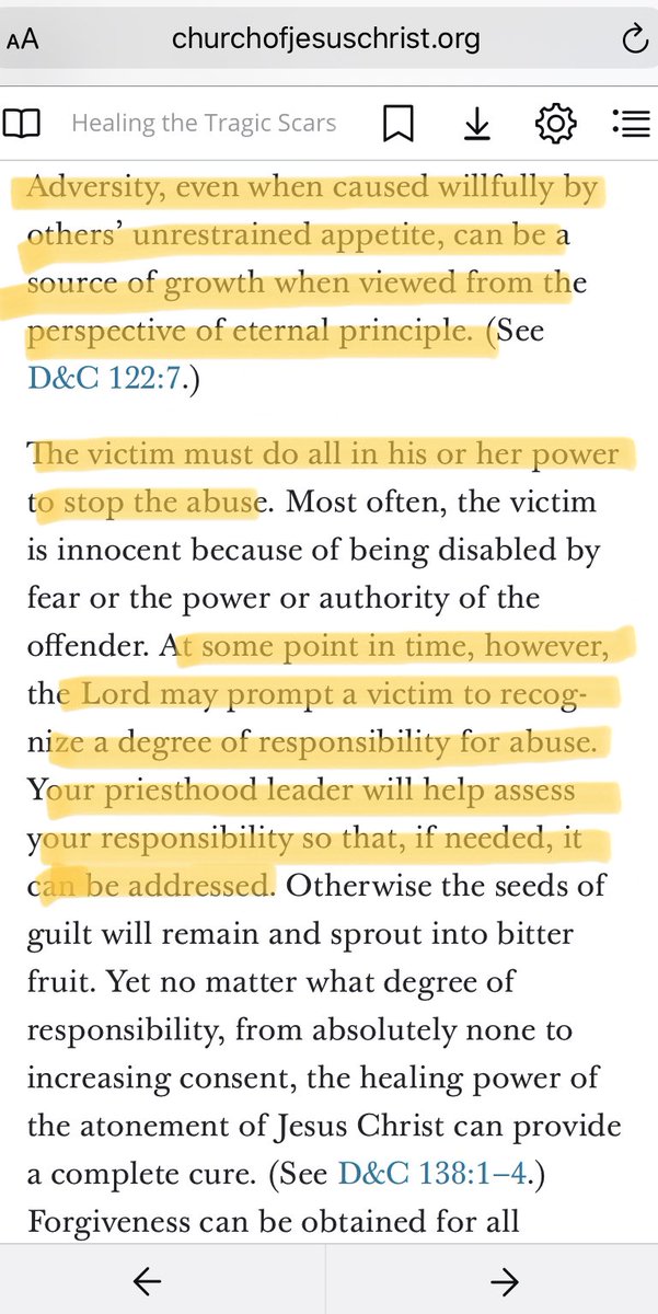 Because when I tried talking to church leaders from a place of vulnerability and hurt, a  @Ch_JesusChrist GENERAL AUTHORITY sent me the following quote from an Apostle:(The quote may be from the 80s, but the GA sent this to me just last year.)