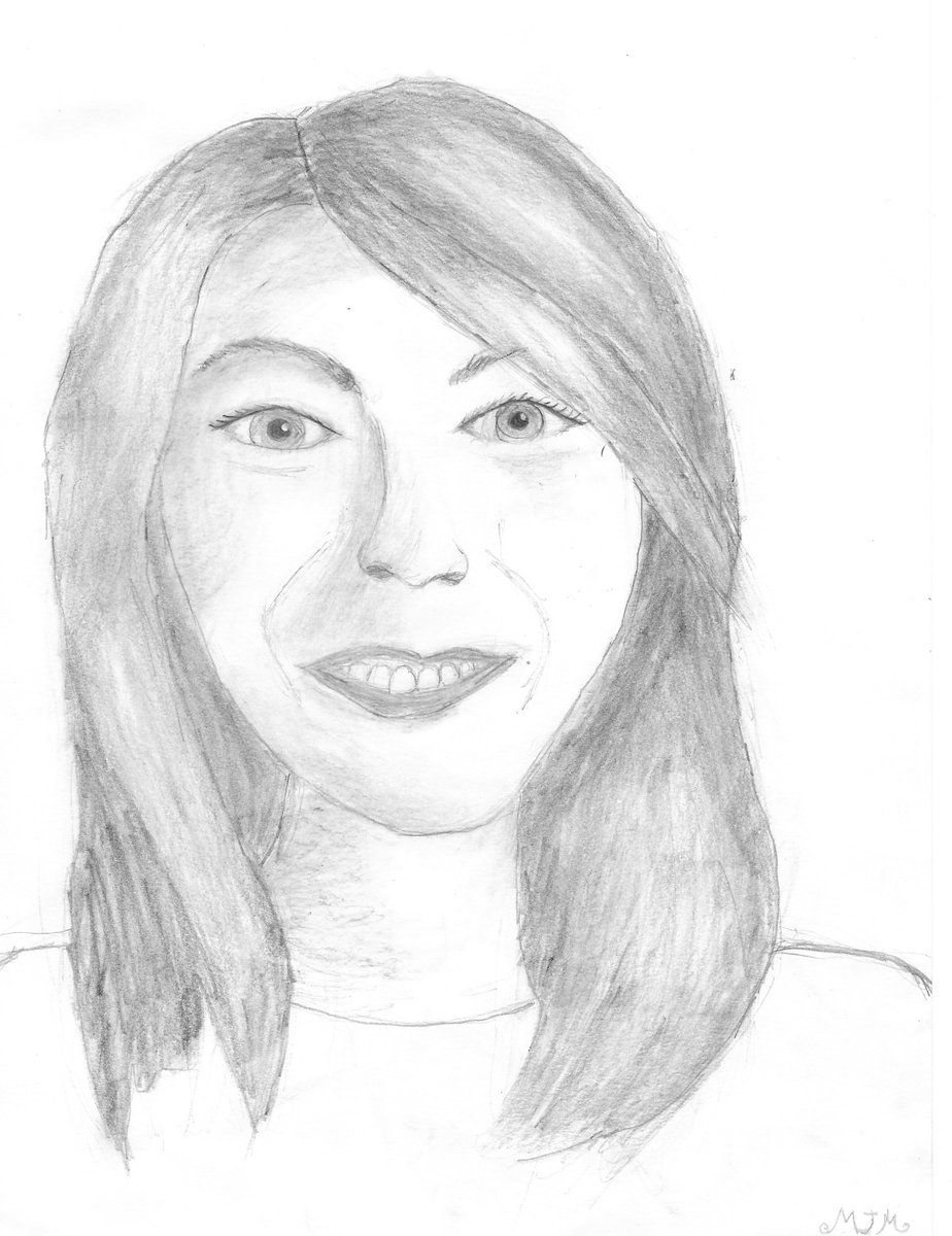 6th grader Myra chose her teacher, Mrs. Raff, as her hero.  Myra worked very hard on her portrait and did an amazing job capturing her likeness! <a href="/elizabeth_raff/">Elizabeth Raff</a>  <a href="/pennmanor/">Penn Manor SD</a>  <a href="/ArtPequea/">Pequea Art</a>
