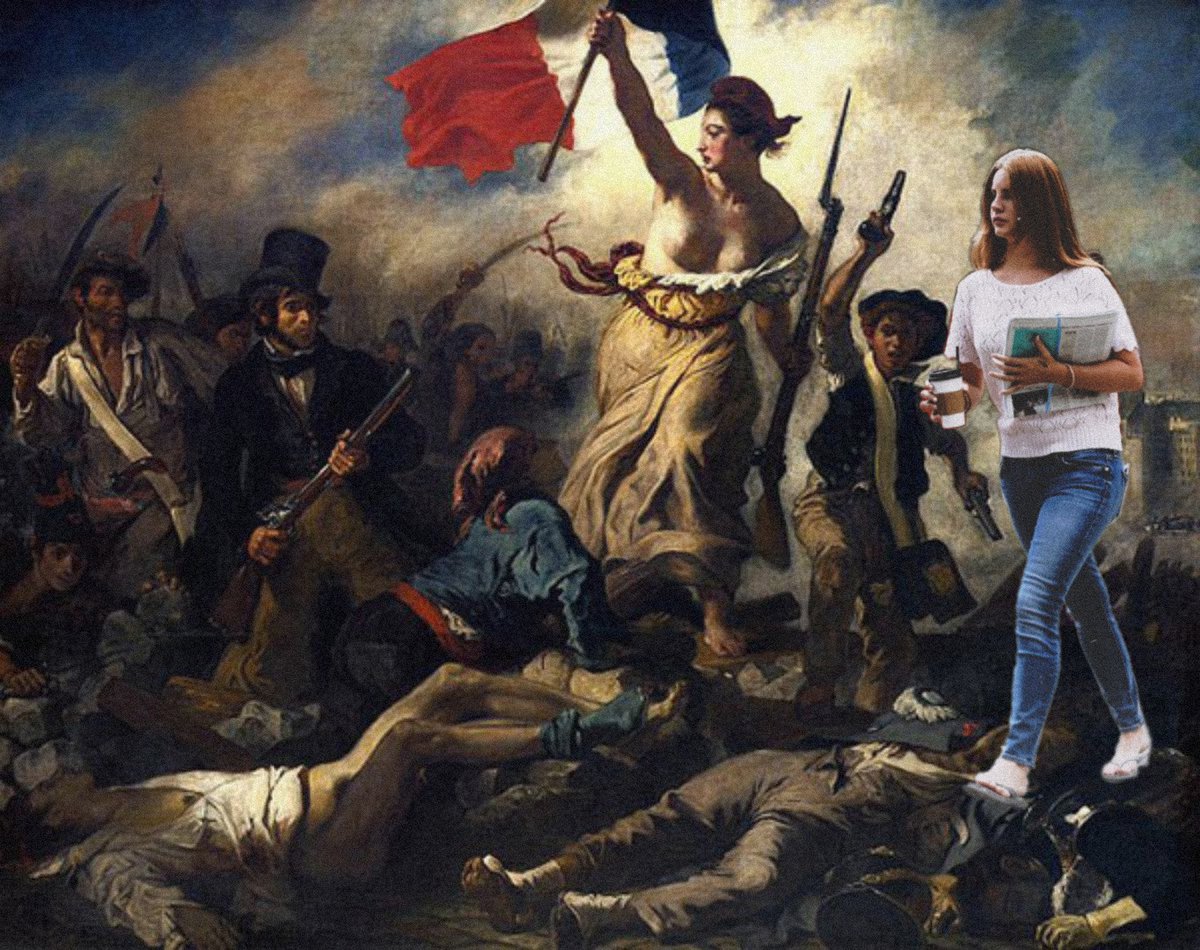 Lana Del Rey photoshopped in famous paintings: A THREADEugène Delacroix - La Liberté Guidant le Peuple