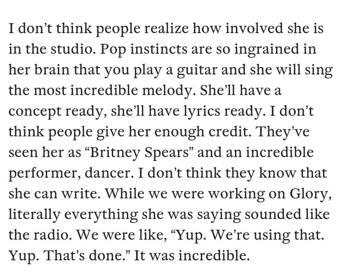 Julia Michaels: "Blackout was so influential. Not only production-wise, but for me as a lyricist “Gimme More” was super-influential. The talk-style verses which tell a very real story definitely shaped the way that I write and probably shaped the way a lot of people write."