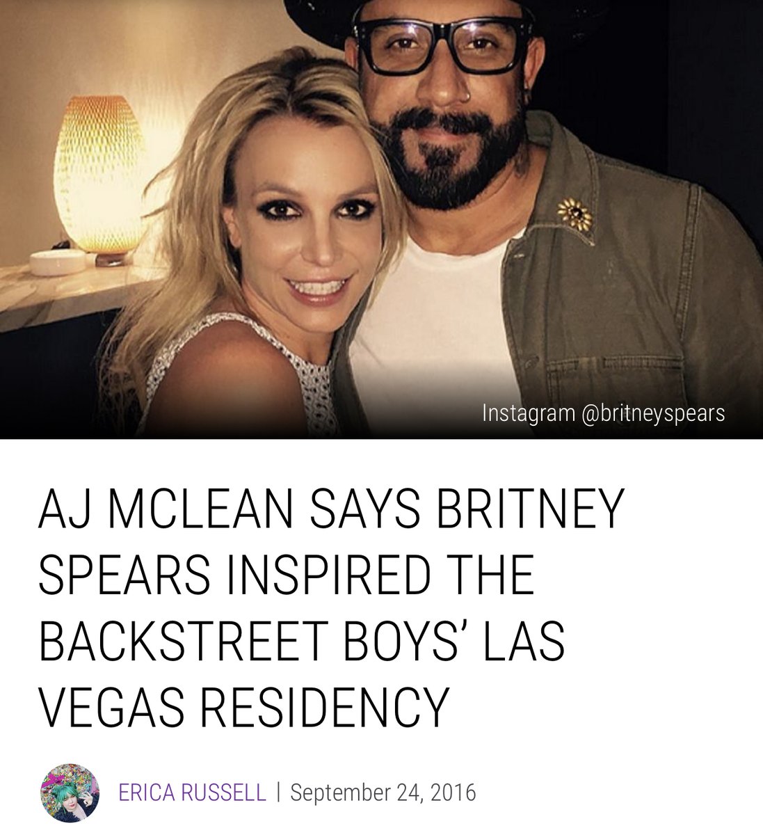 AJ from the Backstreet Boys credited for their Vegas residency, claiming she inspired them to do it.
