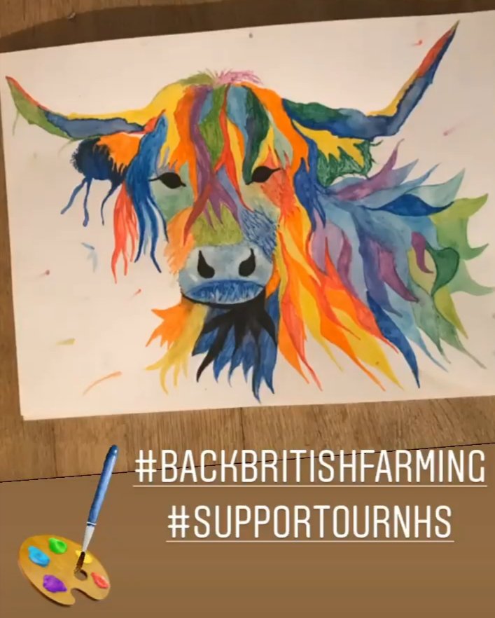 One of our members <a href="/jess_rogerson/">Jess Rogerson</a> showing her arty side when shes not busy in the lambing shed! What's everyone getting up to to keep busy in isolation?
 #StayHomeSaveLives
 #BackBritishFarming 
<a href="/NFYFC/">NFYFC</a> 
<a href="/CumbriaYFC/">Cumbria YFC</a>