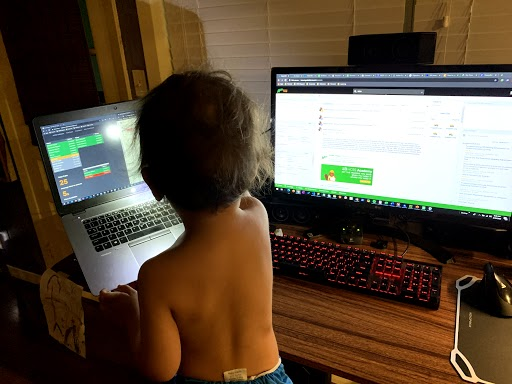hcss's tweet photo. It's bring your kids to work day (every day). #workfromhome #socialdistancing #insidehcss https://t.co/q8ah6GWM9f