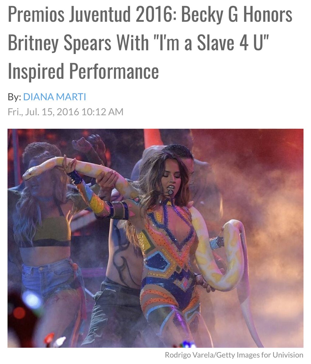 Becky G paid tribute to Britney's iconic "I'm a Slave 4 U" performance.