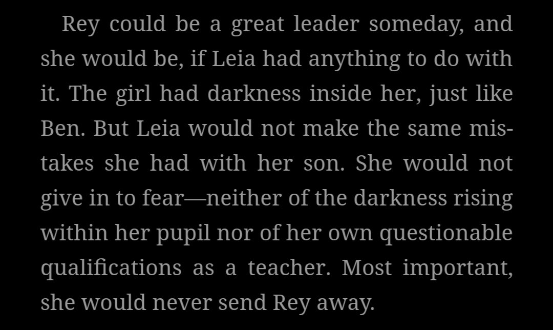ah, yes. let's fix things with rey instead of reaching out to ben. he's expendable, rey isn't. right?