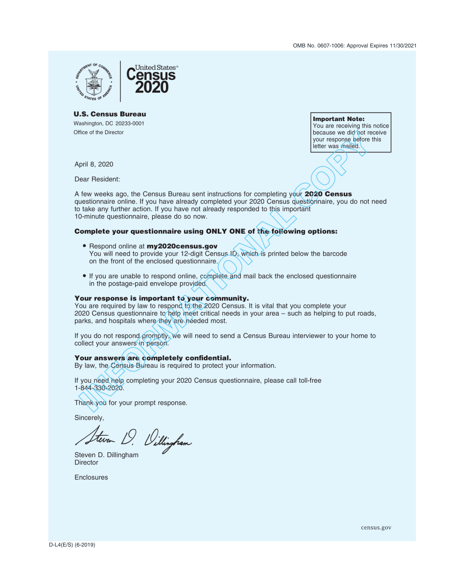 FultonInfo's tweet photo. If you have not completed your #2020Census, you may receive a letter (below) and a paper questionnaire this week reminding you to respond. Get counted TODAY! Complete your census by calling 1-844-330-2020 or go to https://t.co/6PR884TTG0. #FultonCounts https://t.co/QaLcCJQtfY
