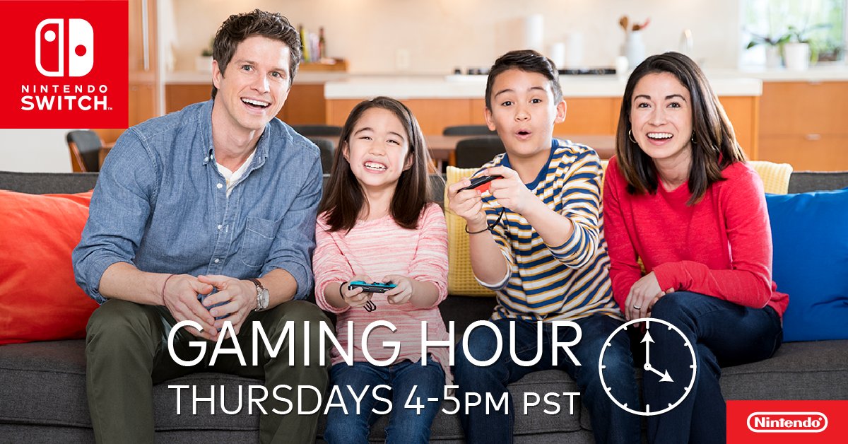 NintendoCanada's tweet photo. Time to get out your Nintendo Switch systems, Canada! It's #GamingHour once again! This week is all about smiles, so leave a comment telling us which #NintendoSwitch title makes you happy or laugh when playing with others. https://t.co/USoZ5RANIJ