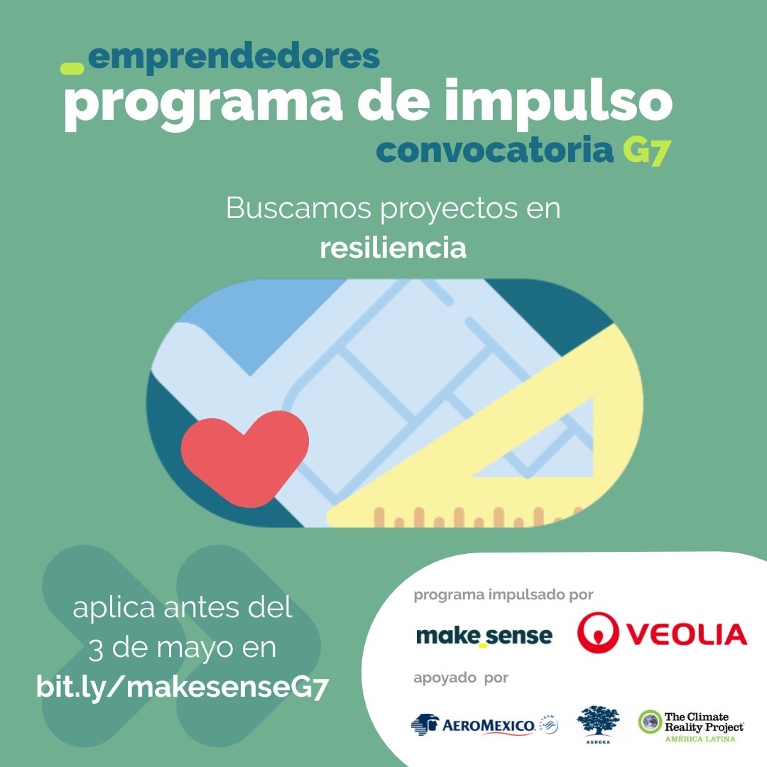 makesense_am's tweet photo. ¡Buscamos emprendedores con proyectos de #Resiliencia🏙!
Aplica hoy a nuestro #ProgramaDeImpulso para poder recibir 💰capital semilla, 👨🏫 un programa de mentorías personalziado, y ¡mucho más!
Comienza tu viaje con nosotros en: https://t.co/FTbkICtYUk
#quedatencasa #makesenseG7 https://t.co/coN7aYriAk
