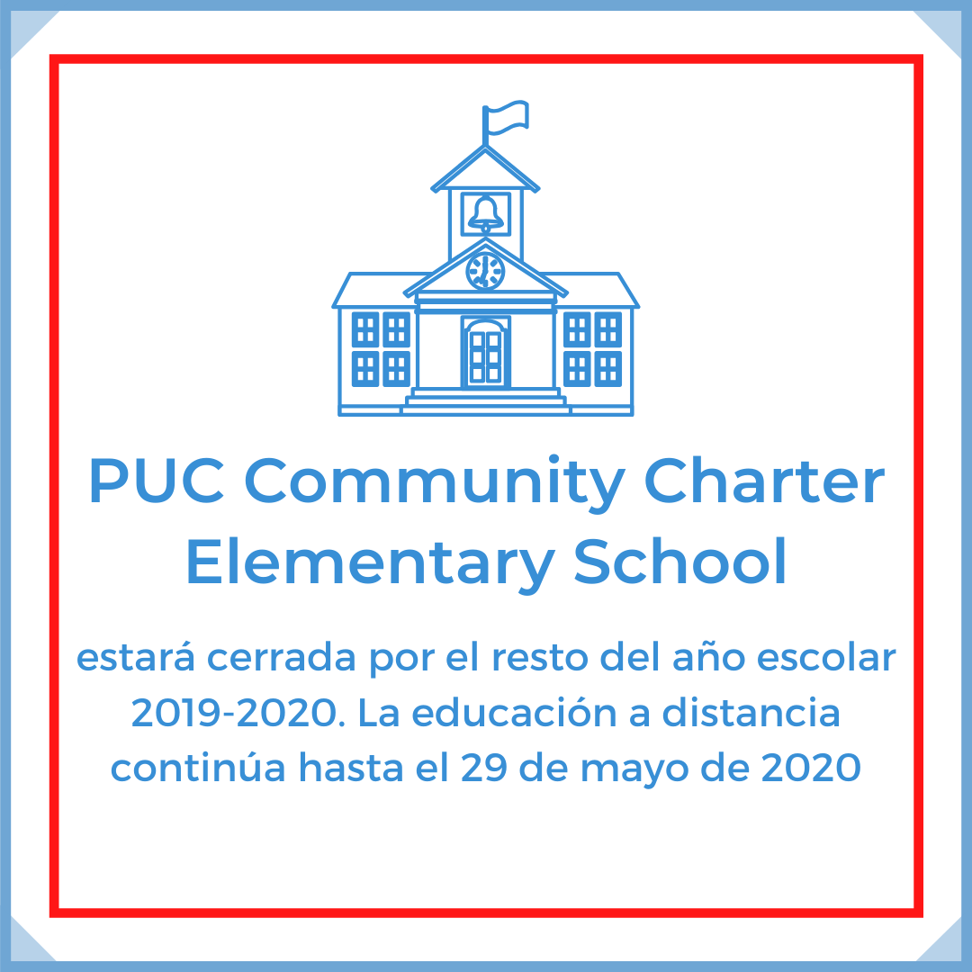 puccces's tweet photo. Our campus will remain closed through the end of the school year. Distance learning will continue through May 29, 2020.

Nuestro sitio permanecerá cerrado hasta el final del año escolar. La educación a distancia continuará hasta el 29 de mayo de 2020. https://t.co/IUE32HFo1i
