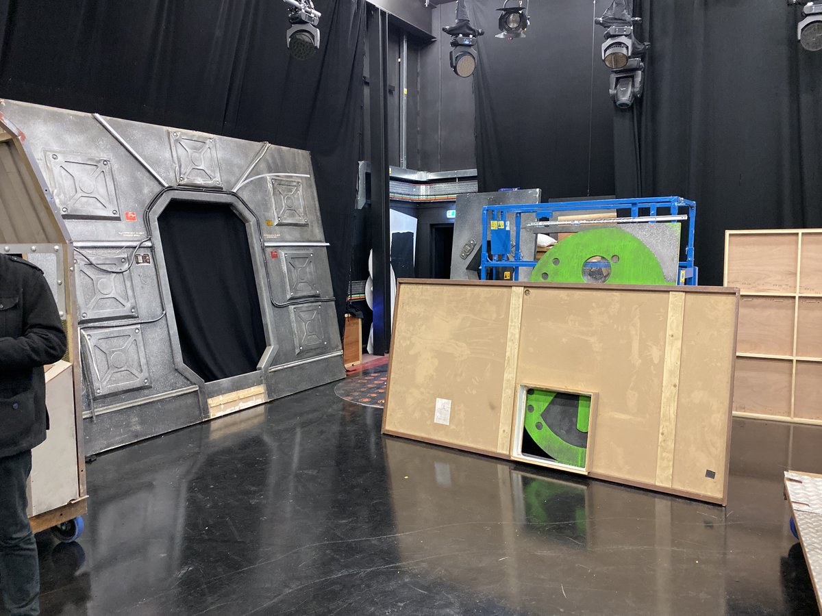 The set would need to be re-commissioned - which would be hard at the best of times, but the skeleton was delivered from storage into Pinewood’s TV3 stage on the Friday morning - to be shot on the following Monday.  #reddwarf