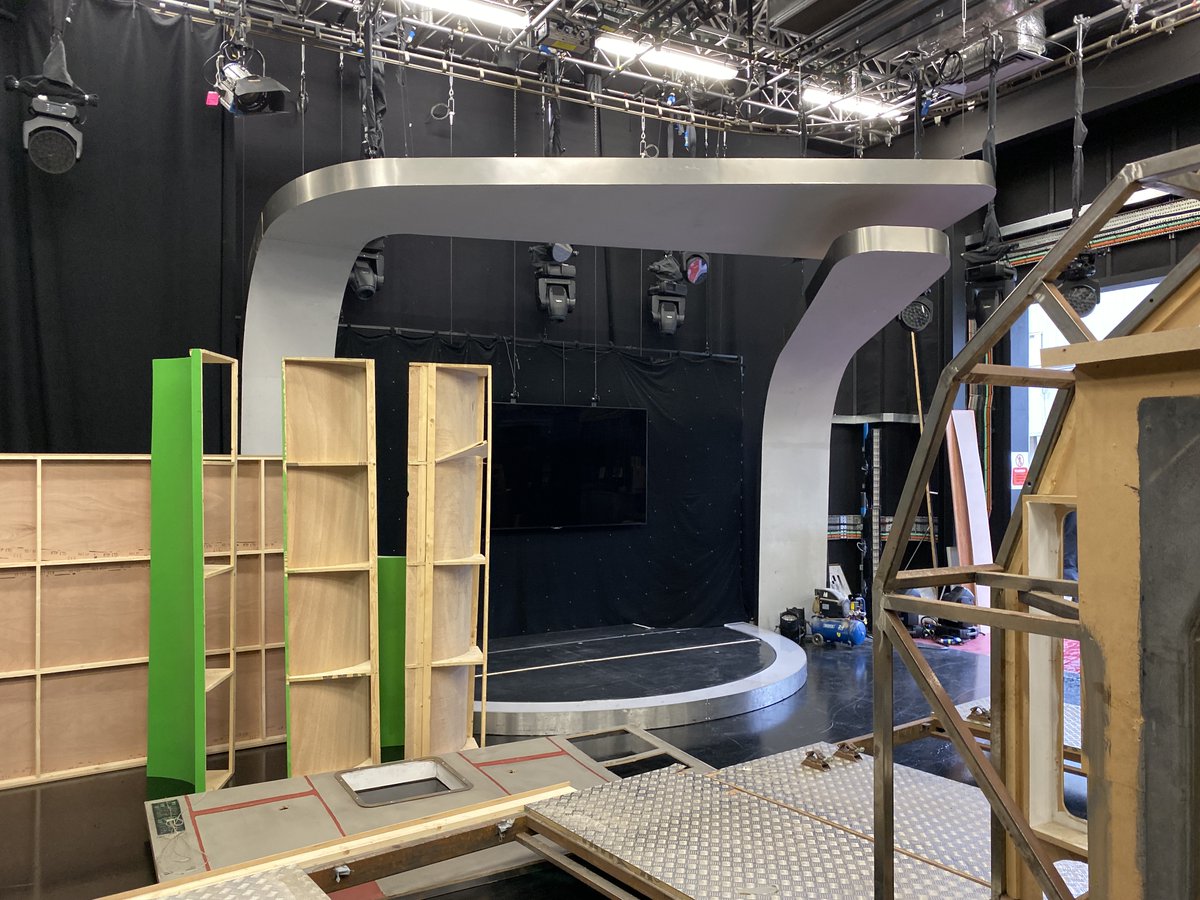 To make matters harder we could only work in TV3 until 6PM each day - because TV3 is also the cutaway studio for the National Lottery draws, and for security reasons we couldn’t be in there when they were, so we had to work to their time  #reddwarf