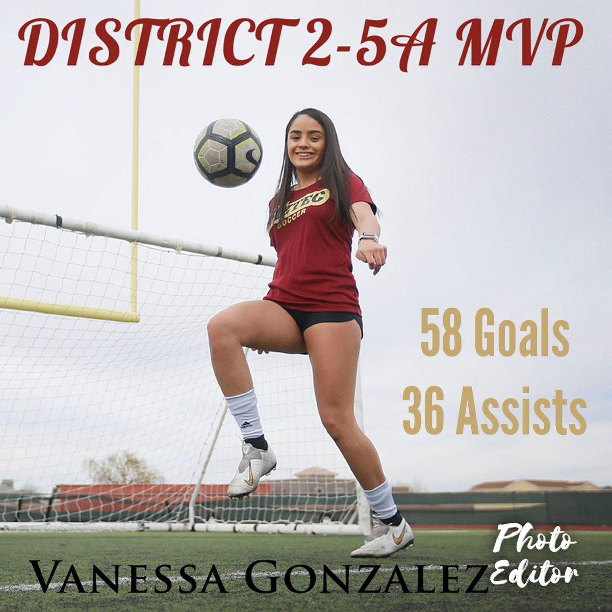ELDO_GSoccer's tweet photo. Congratulations Vanessa!! Your hard work and dedication these past four years have seen you grow into a great player. ⚽️ You  have a great future ahead of you keep being the person that you are the success will follow you !!⚽️ @EDAztecs_HS #AztecEmpire https://t.co/YM0s9lLvAc