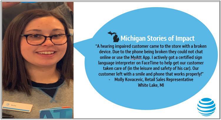 Awesome work Molly! Thank you for making such a great customer impact! 👏🏻👏🏻 <a href="/DemetrusHayes1/">Demetrus Hayes</a> <a href="/TomMonahan10/">Tom Monahan</a> <a href="/pbakeman/">Pᴀʙʟᴏ Bᴏᴏᴍ 🦋📖⚔️❄️</a> <a href="/Jt7500Tello/">Jeff Tello</a> <a href="/GreaterLakesMkt/">Greater Lakes Market 🌊</a> #attemployee #lifeatatt #WeAreGLM