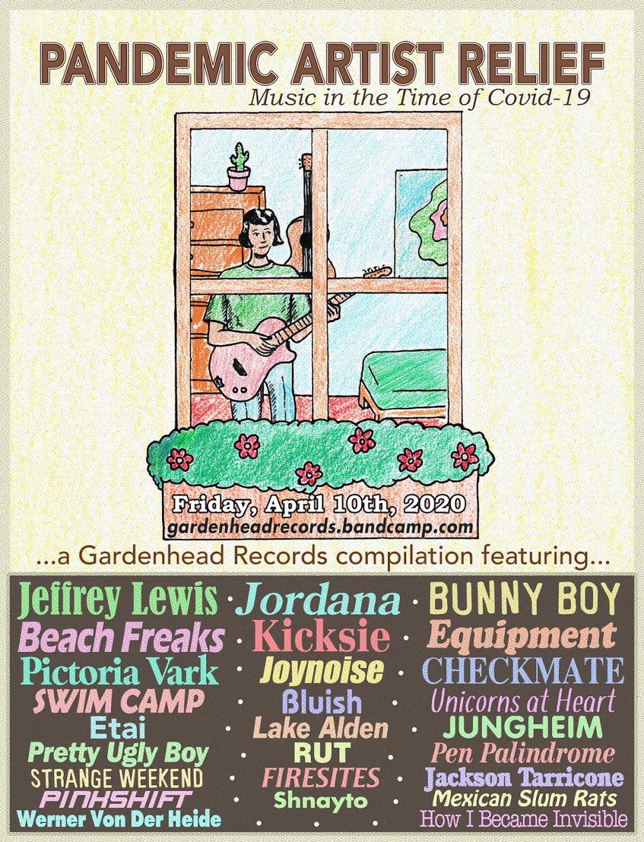 🚨TOMORROW🚨
Pandemic Artist Relief available via gardenheadrecords.bandcamp.com :0 You can pre order it right now and see the track listing! The songs and covers are only available here and all the proceeds go back to the artists. SUPPORT MUSICIANS😤😤