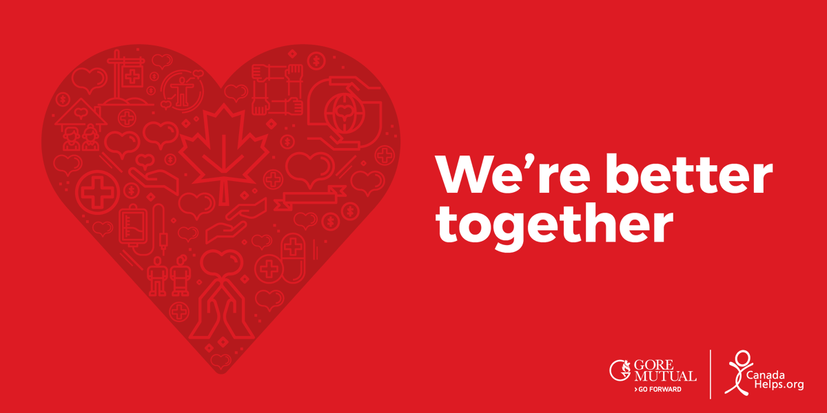 GoreMutual's tweet photo. Social distancing doesn’t mean we can’t help each other. Support Canadian charities responding to #COVID19 and double your impact with the Gore Mutual Foundation. We’re matching all donations to the @CanadaHelps COVID-19 relief funds up to $2 million: https://t.co/dNPUT0cjAm. https://t.co/4Vr2YfjaW1
