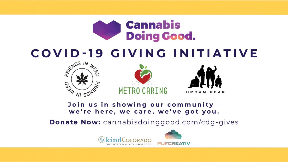 cdgsocials's tweet photo. Introducing #CDGGives! Addressing hunger, @MetroCaring, the unhoused, @UrbanPeakCO & - one from our very own industry, Friends In Weed, supporting budtenders & the restaurant industry. Learn more by visiting https://t.co/Is0y2LFtfI #DoingMyPartCO #InThisTogether https://t.co/XNb7Yq5jQN