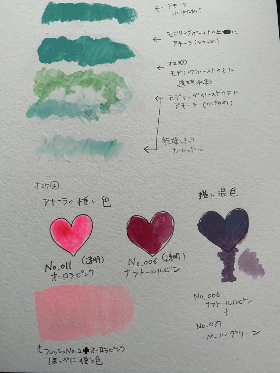 六十六 壁打ち クサカベさんのアキーラのモデリングペーストを購入しました 人生初モデペ 凄く肌触りがよくて滑らかでさらさら 凄く楽しいやつですね 3枚目は水彩下塗り 水彩の上からモデペ モデペの上からアキーラの比較です 画材研究タグ