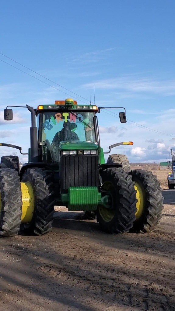 mikepearson89's tweet photo. Couldn’t give my youngest son a birthday party so we made a tractor parade for his first birthday #happybirthdaycharlie #allfarmboyshere with ⁦@j9mariet⁩  ⁦@Pearson_farms⁩ https://t.co/LcjkQMbFEJ