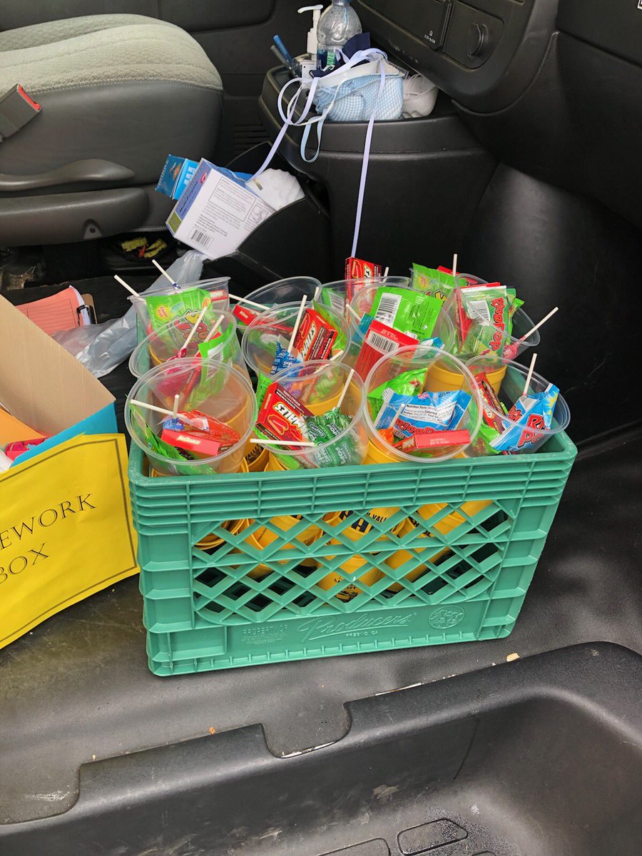 KVBBCOACH's tweet photo. Kern Valley High School staff donated Easter candy in Bronc cups to be sent out in deliveries. #KVStrong https://t.co/gr2a84sDJI