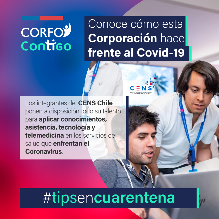 El <a href="/CENSChile/">CENS</a> trabaja en guías, comités de expertos, modelos de gestión y trazabilidad de datos, entre otros proyectos, para que el sistema de salud pueda responder efectivamente al #COVIDー19. Este es uno de nuestros #tipsencuarentena ¿cuáles son los tuyos?