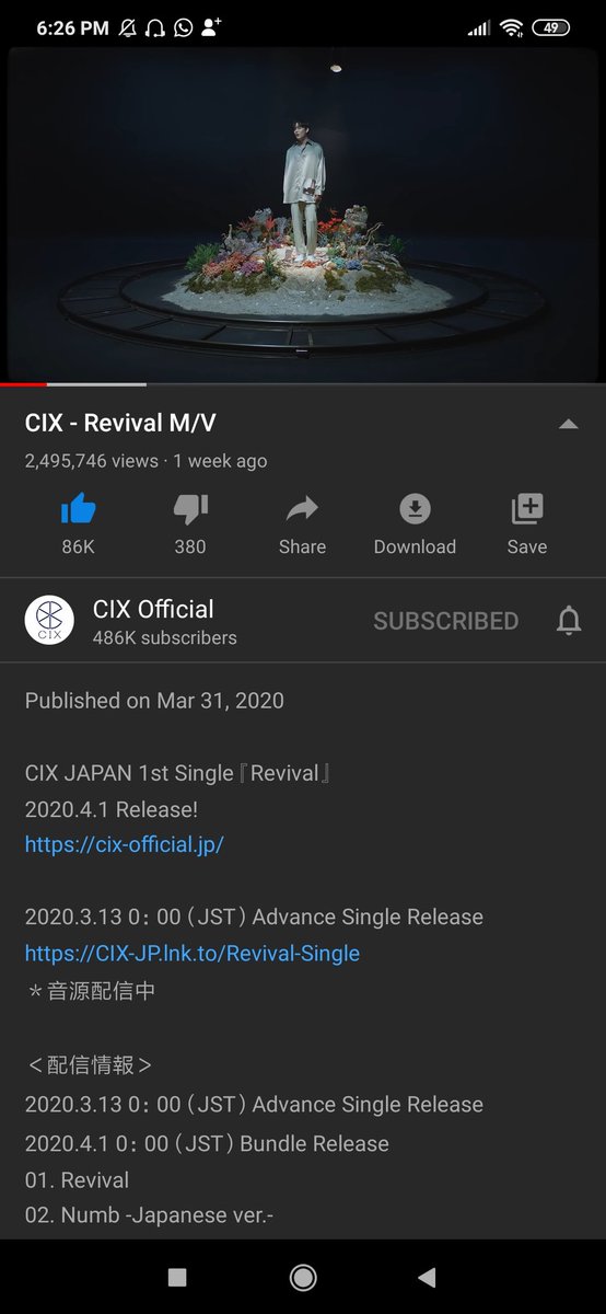 winklejh's tweet image. √ cix - revival (200409) #StreamRevival 
@CIX_twt @CIX_Official youtu.be/LkbwhXFrmsc