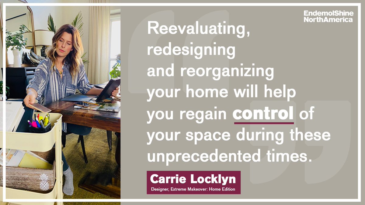 How are you using your extra time at home? <a href="/extremehome/">Extreme Makeover: Home Edition</a> designer <a href="/CarrieLocklyn/">Carrie Locklyn</a> shares one of her tips for regaining control of your space!