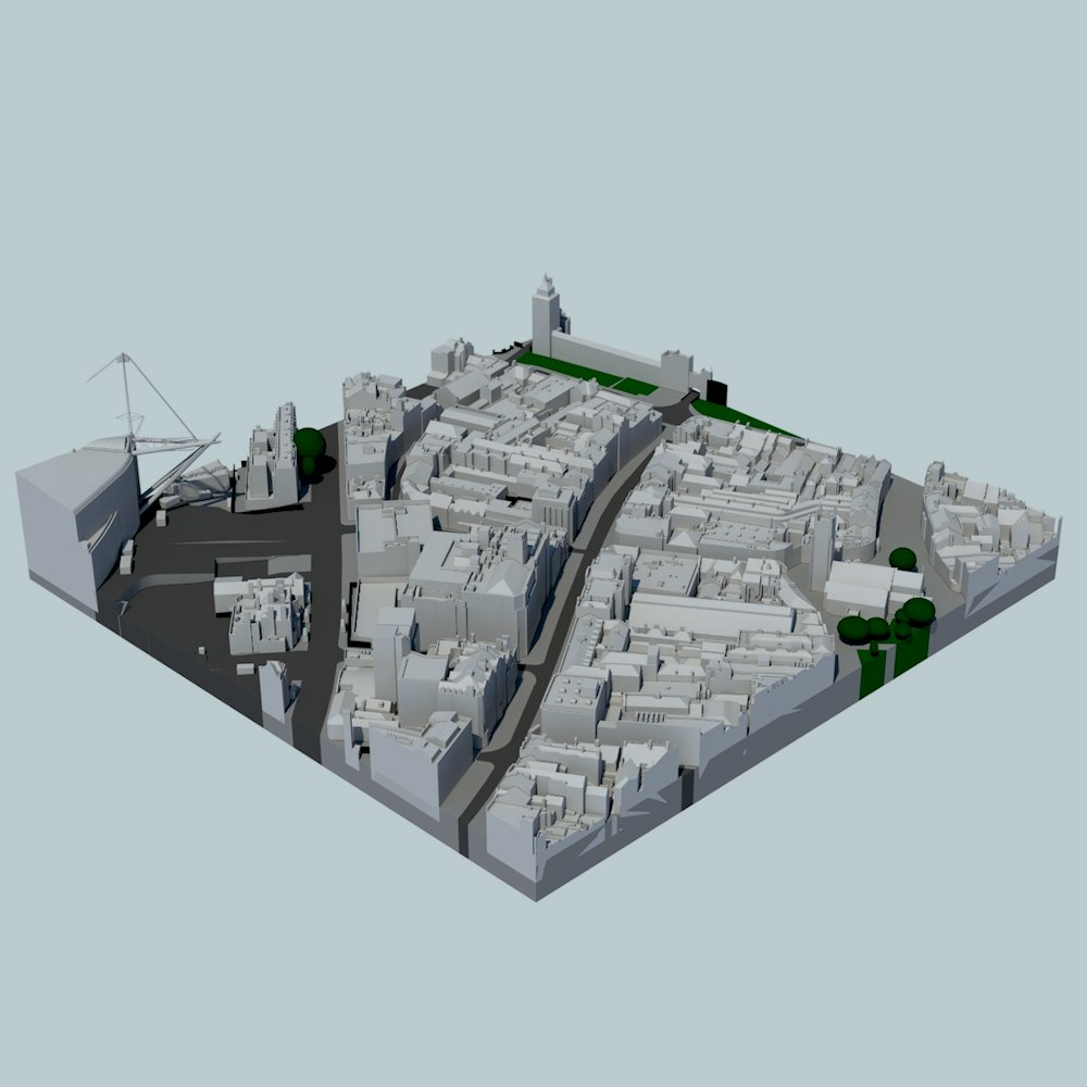 Free CAD 3D Cardiff City Model by <a href="/AccuCities/">AccuCities - Accurate 3D London & 3D City Models</a> accucities.com/product/free-3… #Cardiff #3D #free