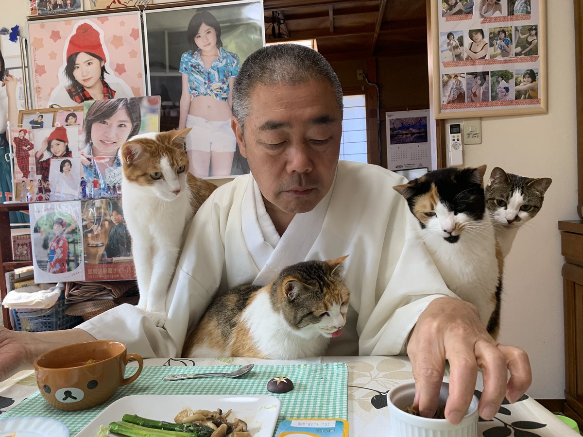 那須の長楽寺 今朝はモンプチのおやつカリカリです 那須の長楽寺 今朝はモンプチのおやつカリカリです