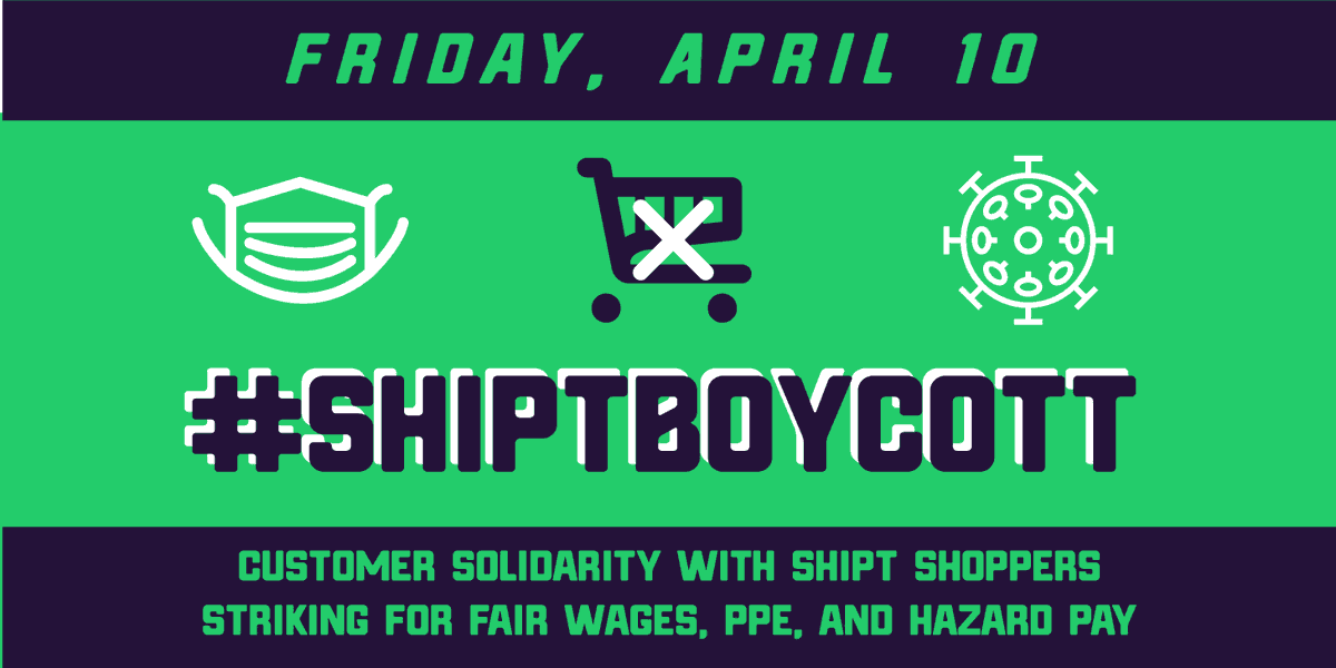teamcoworker's tweet photo. Workers for @Shipt are joining this campaign: https://t.co/zXo68xERPt
AND also calling for a #ShiptBoycott tomorrow (Friday, April 10th).
#Shipt #ShiptShoppers #BoycottShipt #ShiptStrike #ShiptWalkOut https://t.co/Ck1msW36eG