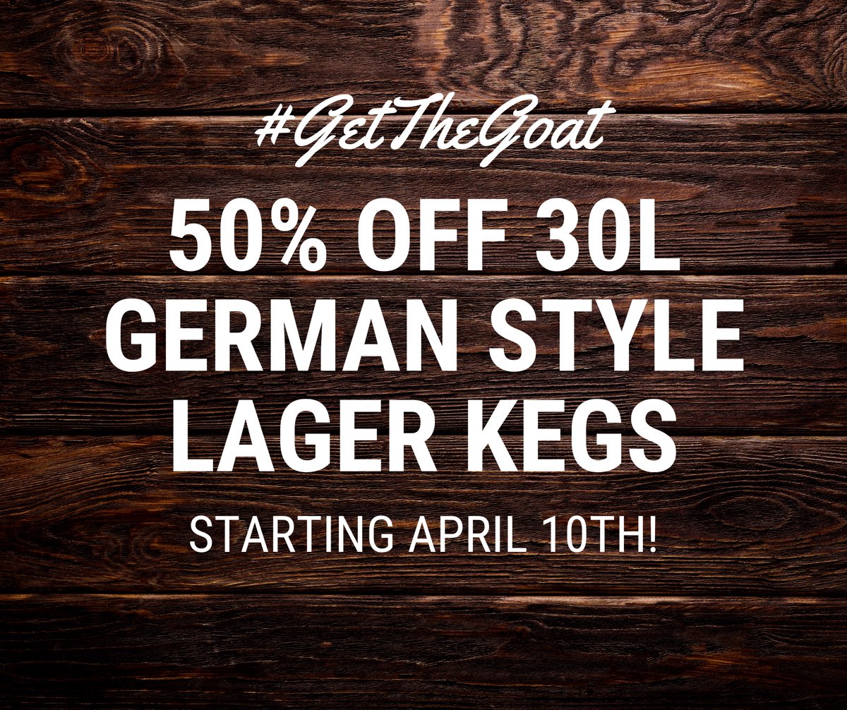 We’re happy to announce that starting tomorrow, we’re going to be offering out GSL kegs for 50% off! Perfect for your kegerator at home. Message us for details! 🐐🍻 #GetTheGoat #DrinkLocal #SupportLocal #AbCraftBeer