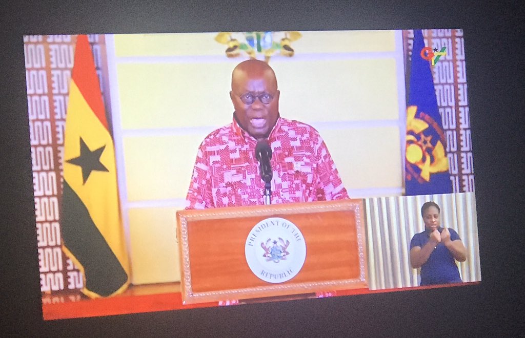 ChristDeKing's tweet photo. Nana Addo wore a fabric with Adinkra symbols. Variety symbols 
The Adinkra symbols represent wisdom and concepts.

His concept of leadership in this hard times is top notch. And the pink shirt represent how real he is as a man. ✊🏾 https://t.co/vzczaj9R8O