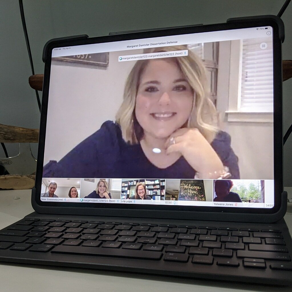 JulieAllenICS's tweet image. Congrats @msdantzlerATL on becoming Dr Dantzler!!! Defending the dissertation of the century dismantling and problematizing white supremacy in school ecosystems and white southern families... so necessary!!! #LookInward #RootsandBranches