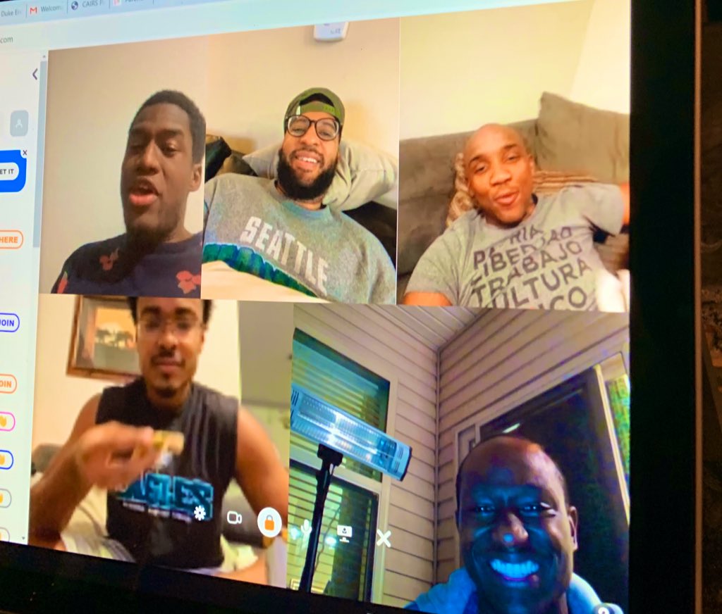 TreyLewis0206's tweet photo. Thoroughly enjoyed catching up with the bros this week. Definitely looking forward to linking up post Rona. #mwn #QuarantineLife #TogetherApart #brandonwasmissed #warmwater #whousesblenders #haircutsbybae #twowhitegrandmas #bros #goodtimes #hellalaughs https://t.co/L1pSoxVzys