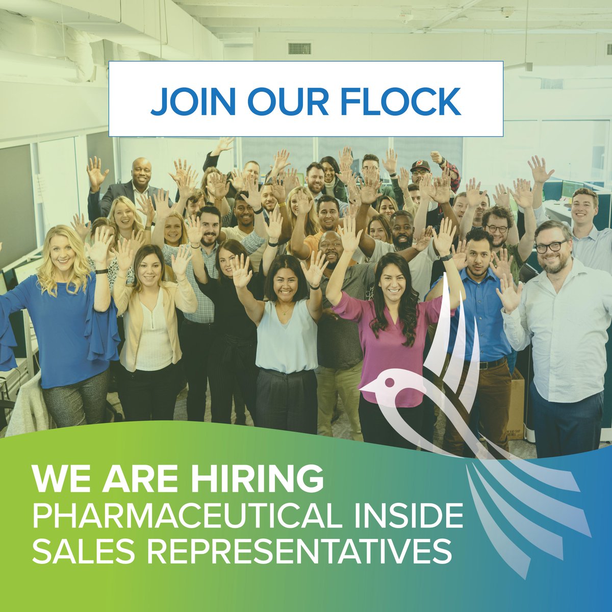 MbirdPharma's tweet photo. While times are tough, we are banding together (while social distancing, of course 😉 ). We're hiring Pharmaceutical Inside Sales Reps to help drive value for independent pharmacists! If you're curious, driven, and like to win, join our flock! Apply today https://t.co/gmhmkodMFs https://t.co/jwsPU6ooEY