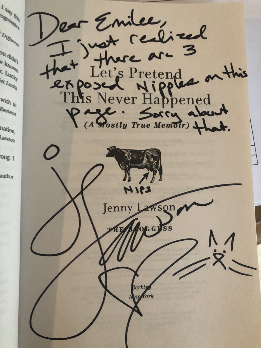 “So if I buy a signed book from  @NowhereBookshop and write “surprise me” in the space where the inscription is, what happens?” Well...