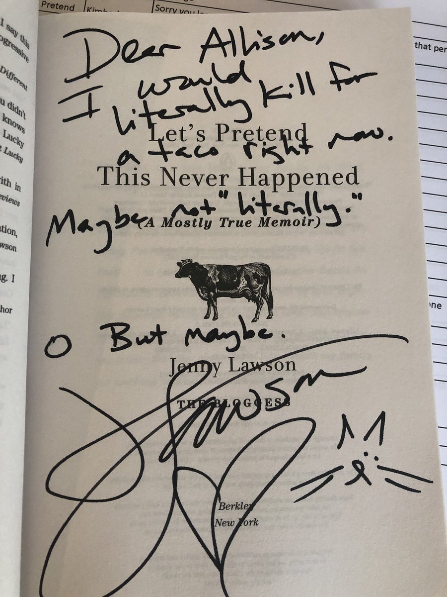 “Hmm. But eventually you got bored and just signed your name like a normal person, right?”Well...