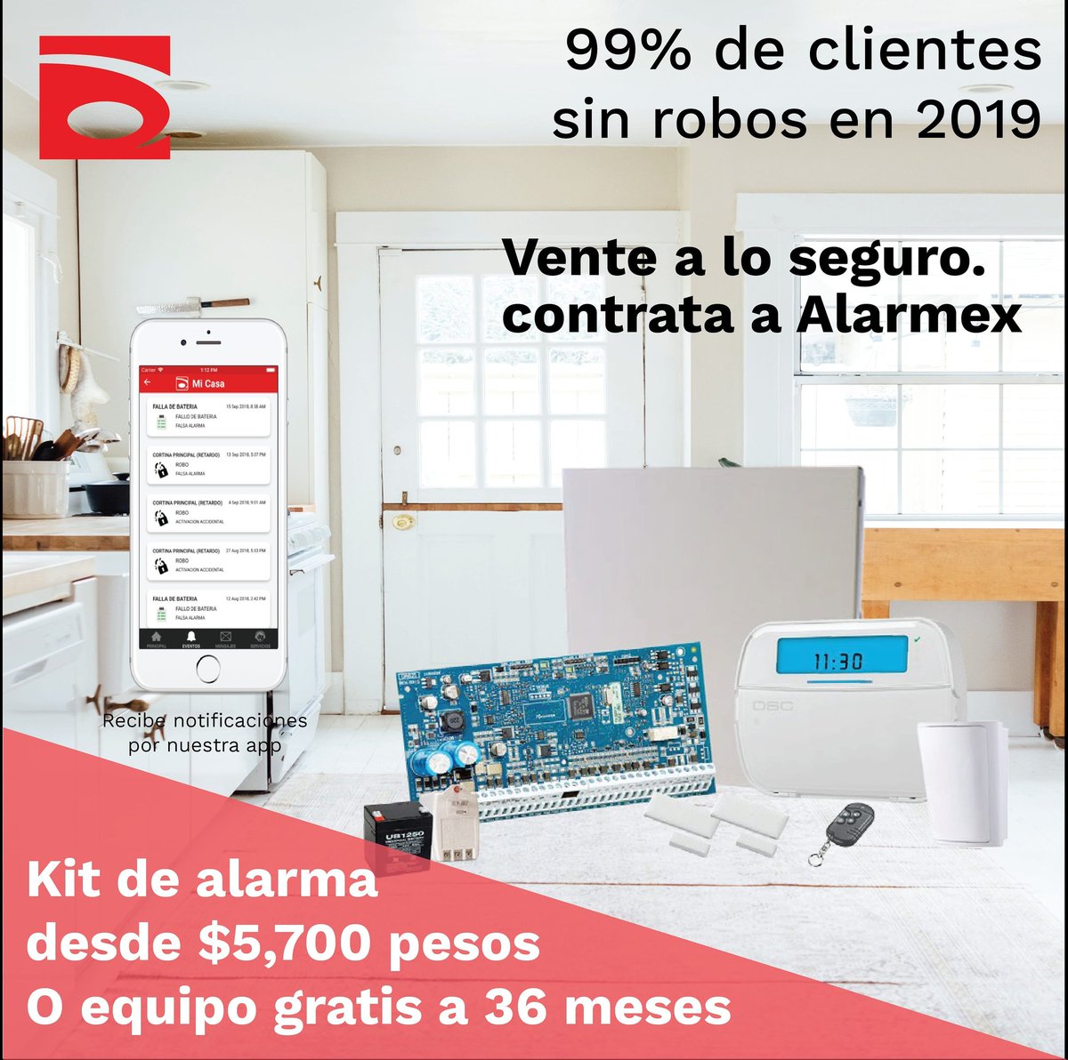 alarmexmx's tweet photo. ¡Contrata Alarmex! 🛑
Te ofrecemos el 20% de descuento y pagos a mensualidades !
#alarmex #alarmexseguridad #seguridad #mexicali #ensenada #tijuana #hermosillo #culiacan #queretaro #leon #tijuana #veracruz #monitoreo #alarmas4G #kitdealarma https://t.co/HpvdeFxw7W