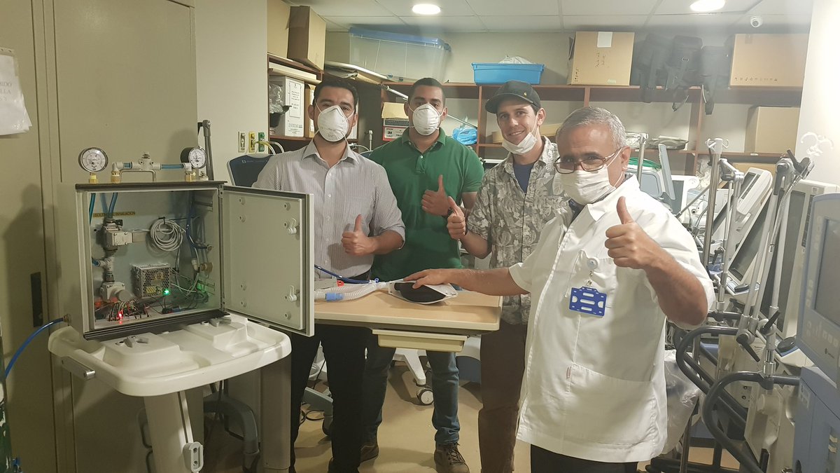 sebasugarte's tweet photo. Trabajando con los ingenieros e innovadores de Chile que se suman a la batalla para fabricar ventiladores mecánicos para estar preparados para cualquier escenario, necesitamos su energía y talento!! @Julian_Ugarte https://t.co/uYeaPh3Bhc