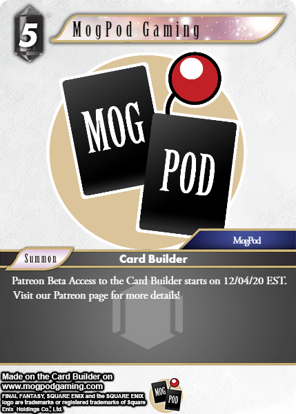 MogPodGaming's tweet photo. ;)

#MogPod #CardBuilder #Soon https://t.co/BI2GkSnrkL