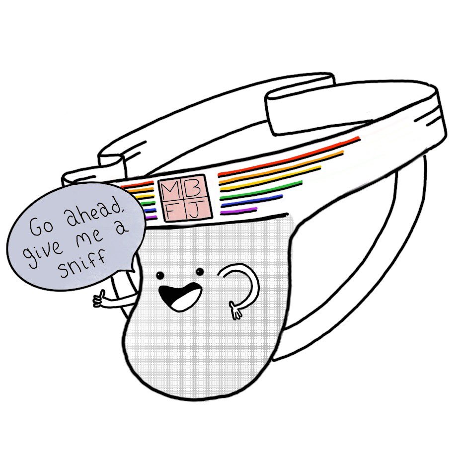 MBFJpodcast's tweet photo. Just a reminder from MBFJ’s new mascot Cheeky, that there’s a new episode out today! Strap up and listen to ep. 43 | A Cacophony of Wrong https://t.co/TS7bafJHuA