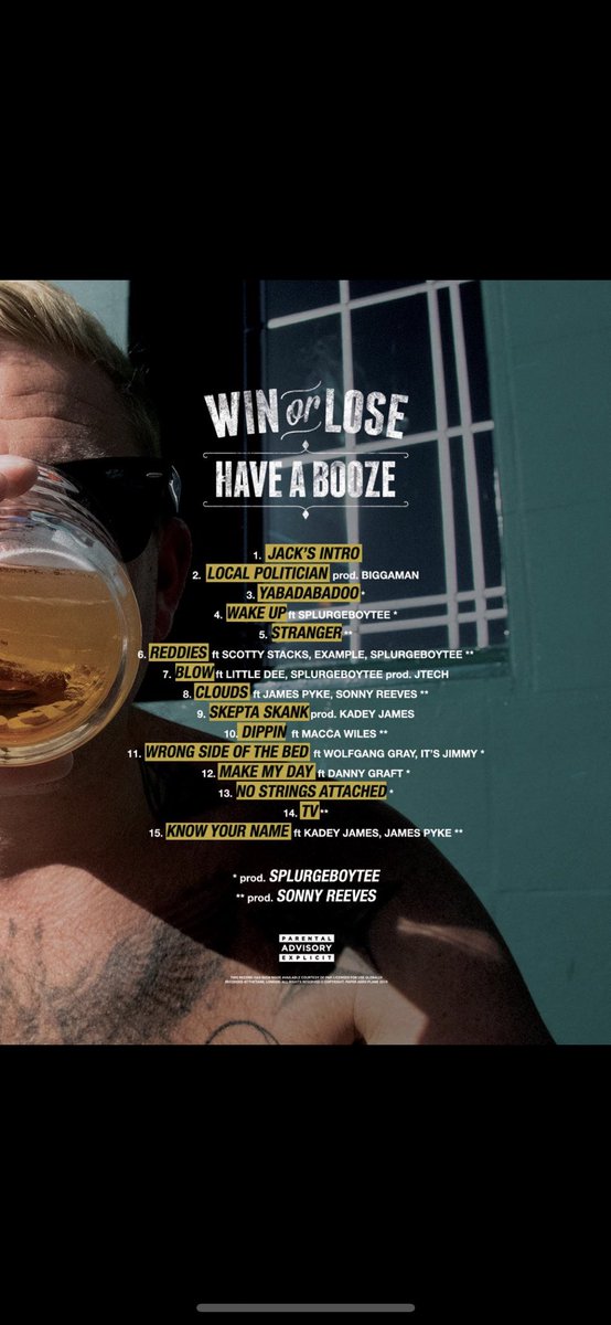 People my first ever album is finally here #WinOrLoseHaveABooze hyperurl.co/snowydangerwol… please share rt the fuck out of this I’m gassed beyond belief