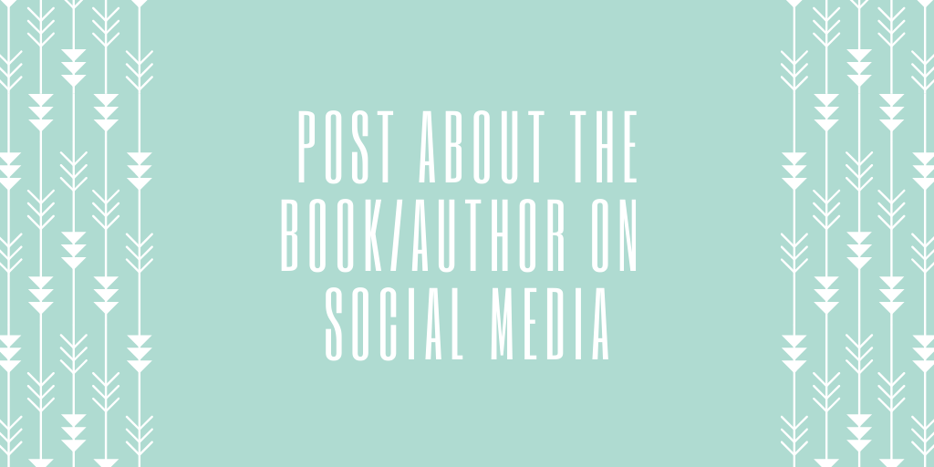 Post about the book/author on social media (and check out the great posts on  #bookstagram while you're at it!)