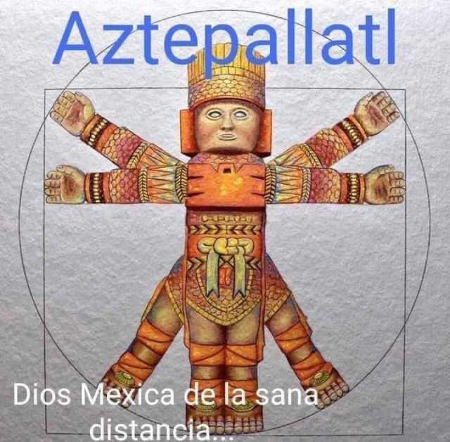 Coautor mexicano me manda la imagen del Dios de la distancia segura y yo me lo creí 🤦🏻‍♂️ hazte pal lado!