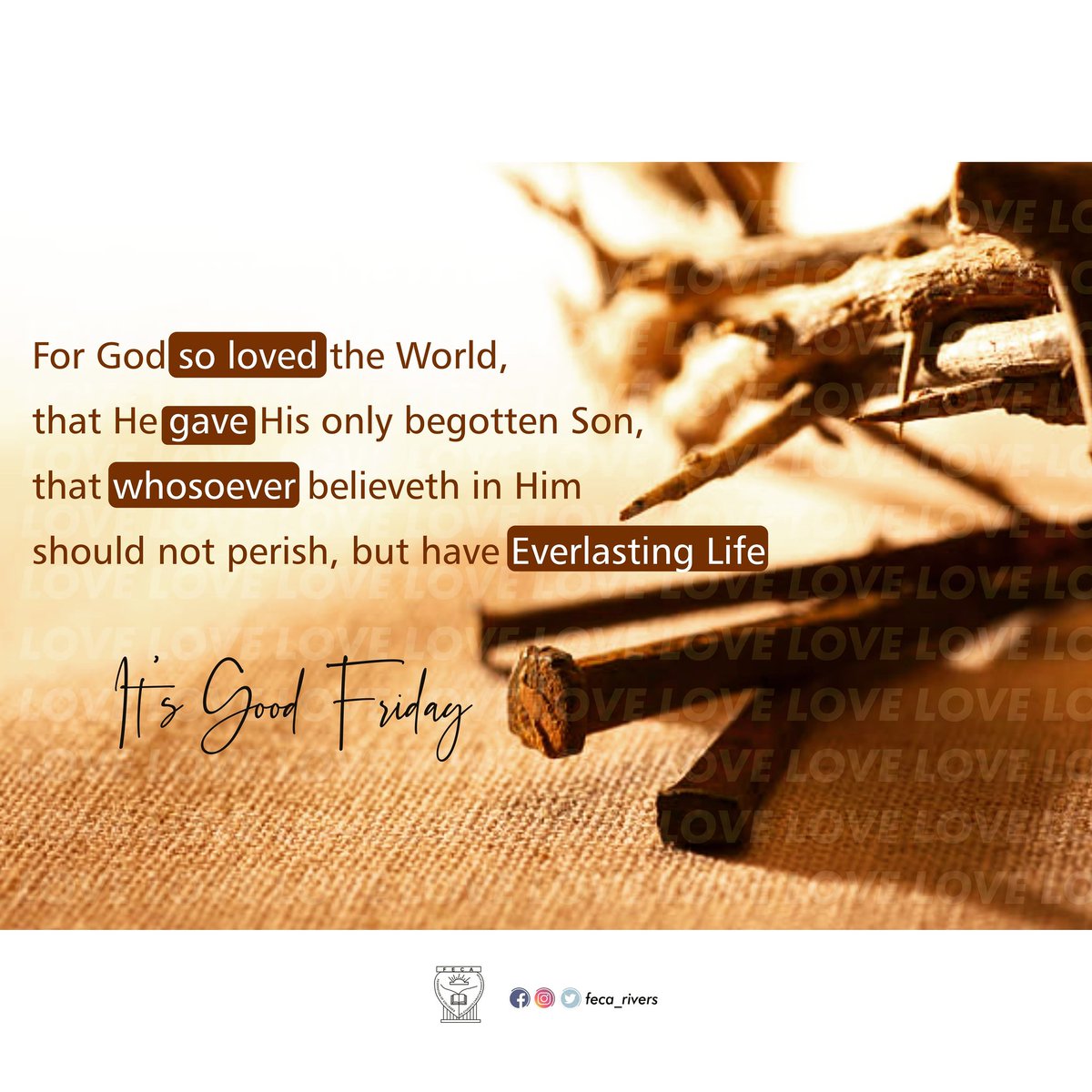 FECA_Rivers's tweet photo. Everything He did, was for Love

It's Good Friday

https://t.co/Q3z4YoKLL3

#Easter #Easter2020 #GoodFriday #Blood #love https://t.co/yru4QnQYu8
