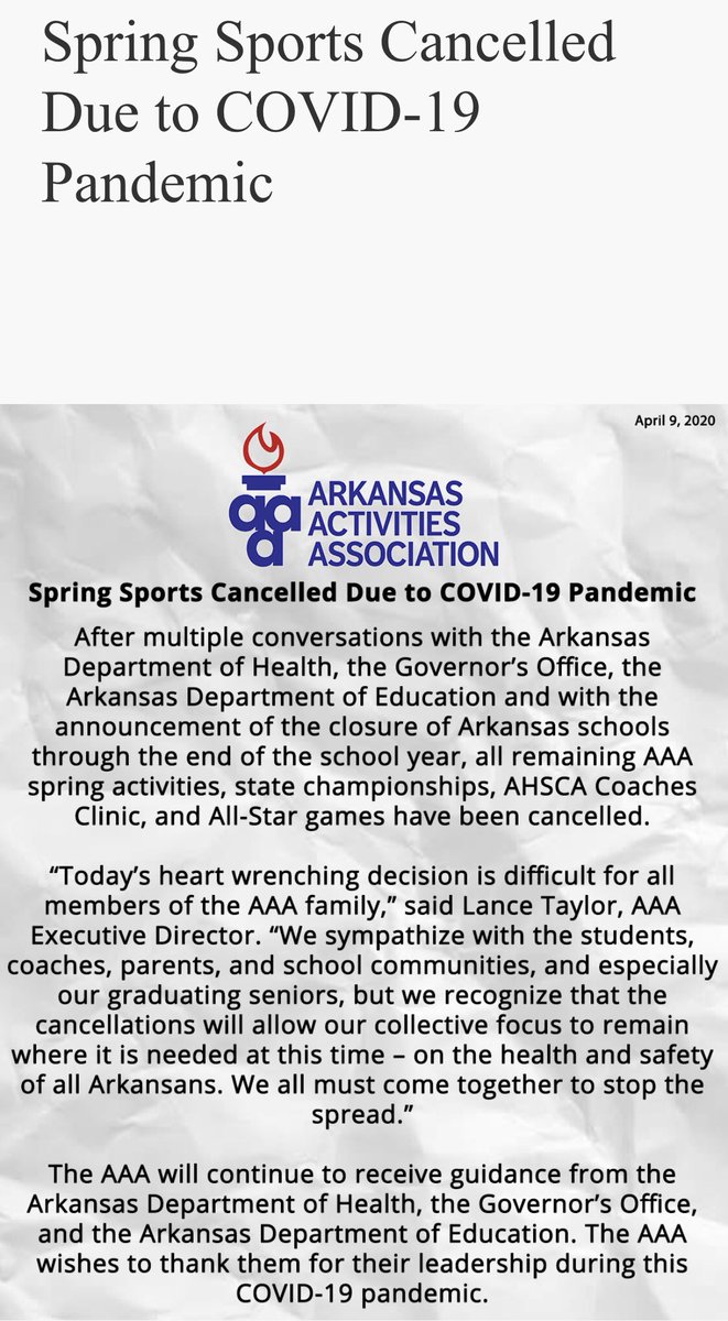 NLRladysoccer's tweet photo. It is with great sadness that we must halt our 2020 season. We know that this decision was difficult, but we also understand the safety and wellness of our student athletes must be first and foremost. The game will certainly outlast this virus and NLR Soccer will lead the charge. https://t.co/u1VYBwyAsi