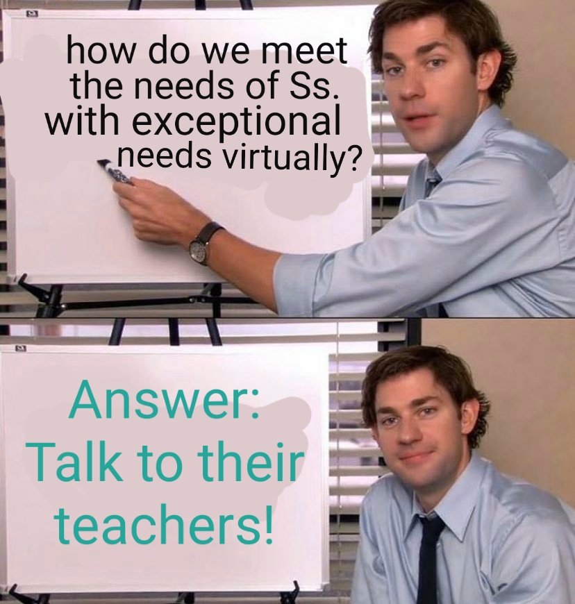 good_elo's tweet image. A5
Exceptional students are each unique in their needs. Their teachers know these needs best. Provide the teachers supports...this could be in the form of removing existing obstacles!
#VaLINchat